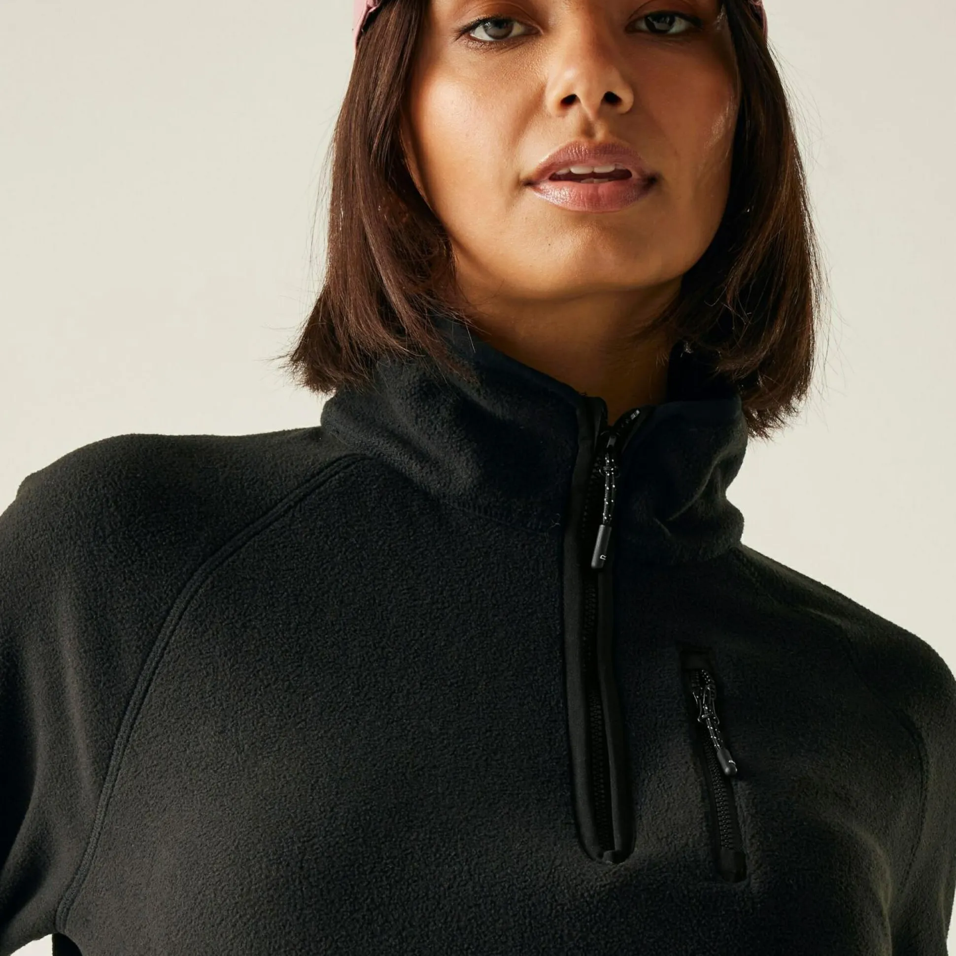 Women's Frankie Half Zip Fleece | Black