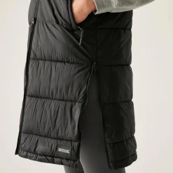 Women's Ganella Baffled Longline Gilet | Black