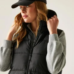 Women's Ganella Baffled Longline Gilet | Black