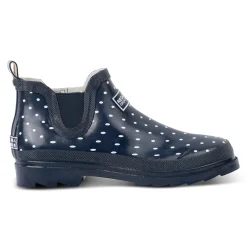 Women's Harper Low Wellies | Navy Polkadot