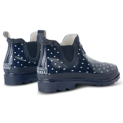 Women's Harper Low Wellies | Navy Polkadot
