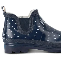 Women's Harper Low Wellies | Navy Polkadot