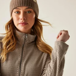 Women's Heidy Full Zip Fleece | Taupe Beige