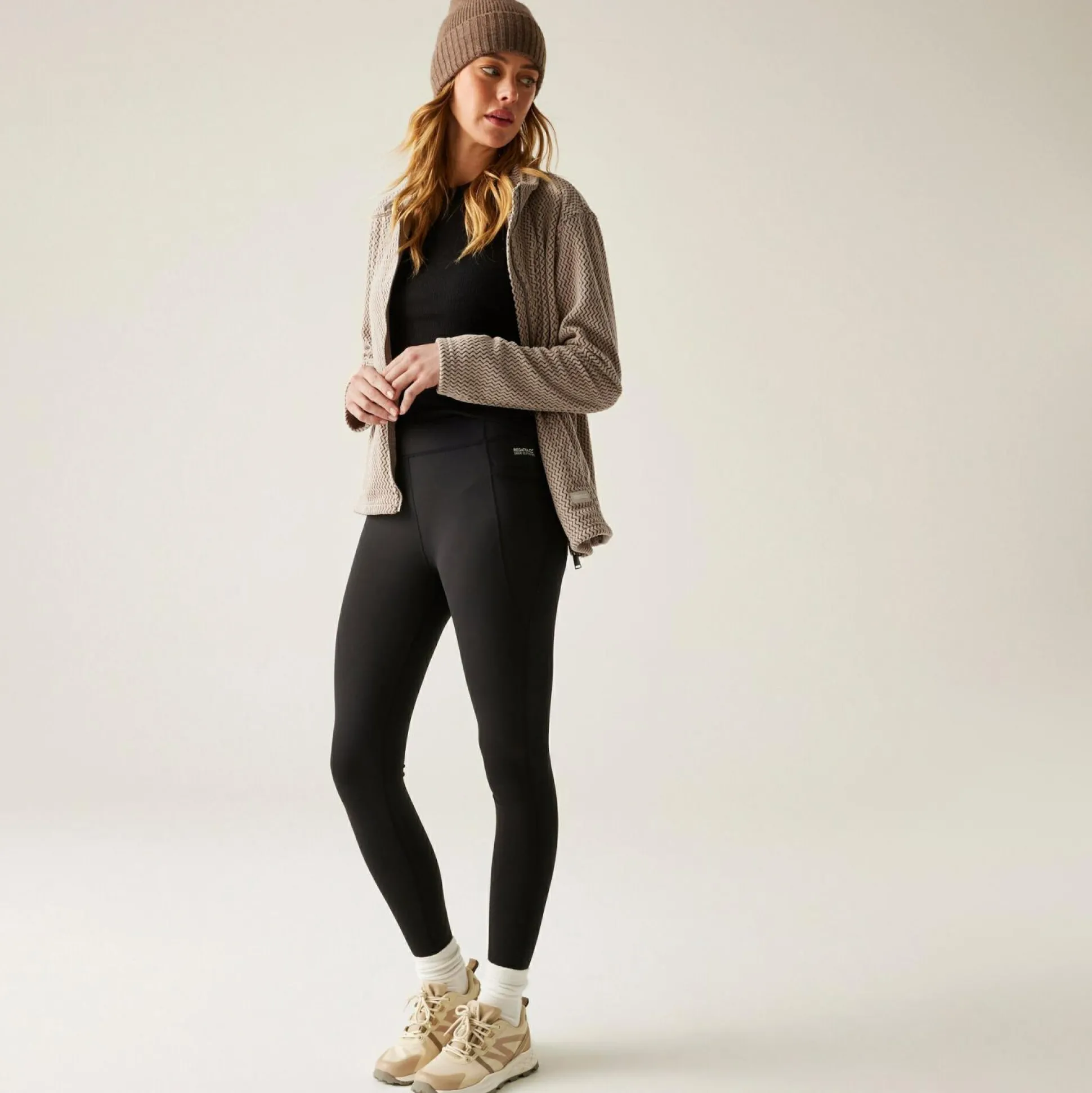 Women's Heidy Full Zip Fleece | Taupe Beige