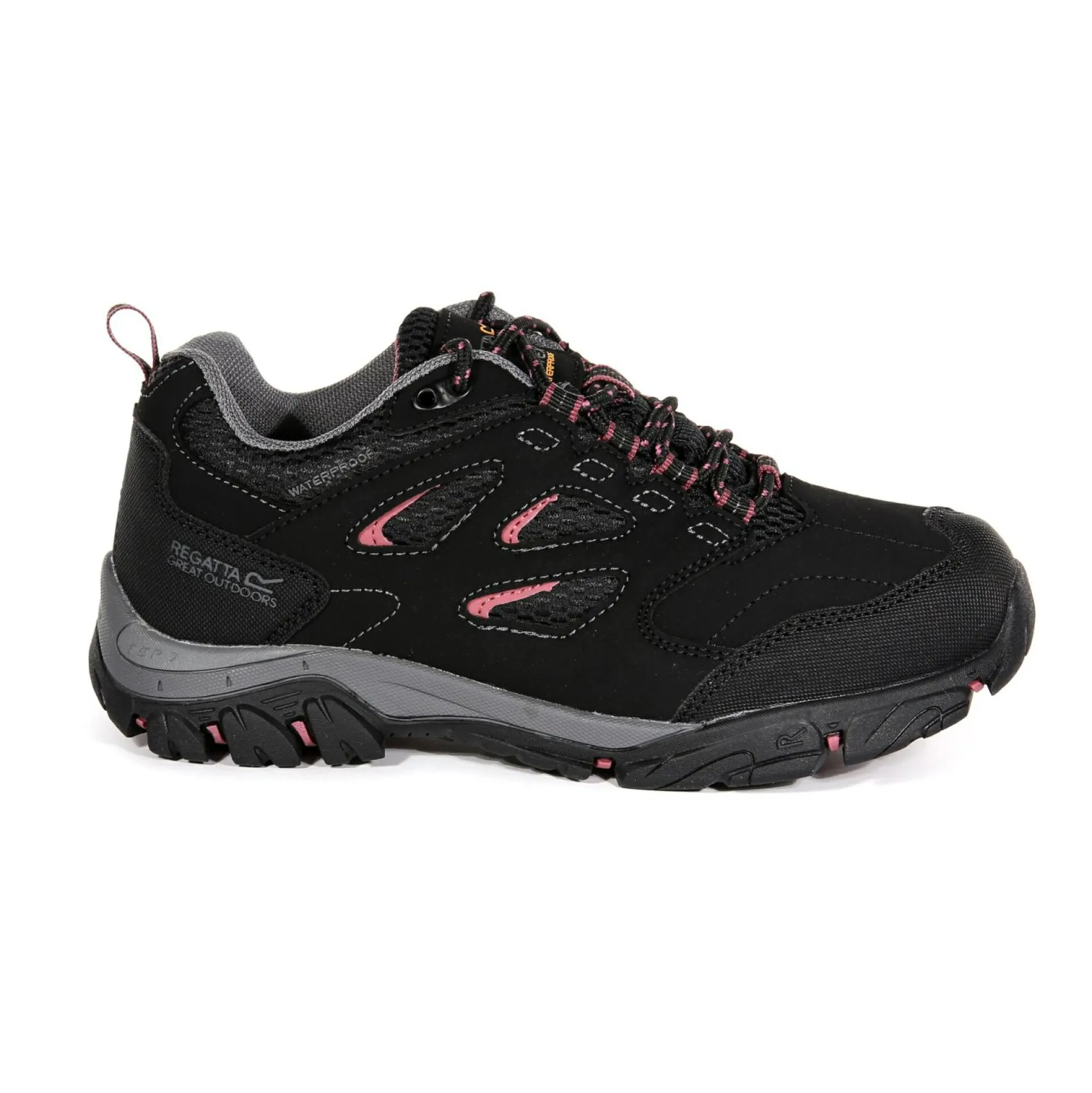 Women's Holcombe Waterproof Low Walking Shoes | Black Deco Rose