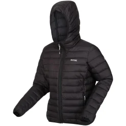 Women's Hooded Marizion Baffled Jacket | Black