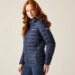 Women's Hooded Marizion Baffled Jacket | Navy Blue