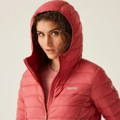 Women's Hooded Marizion Baffled Jacket | Mineral Red