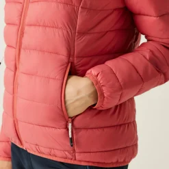 Women's Hooded Marizion Baffled Jacket | Mineral Red
