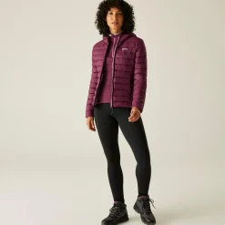 Women's Hooded Marizion Baffled Jacket | Dark Pimento