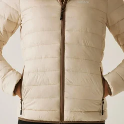 Women's Hooded Marizion Baffled Jacket | Beige