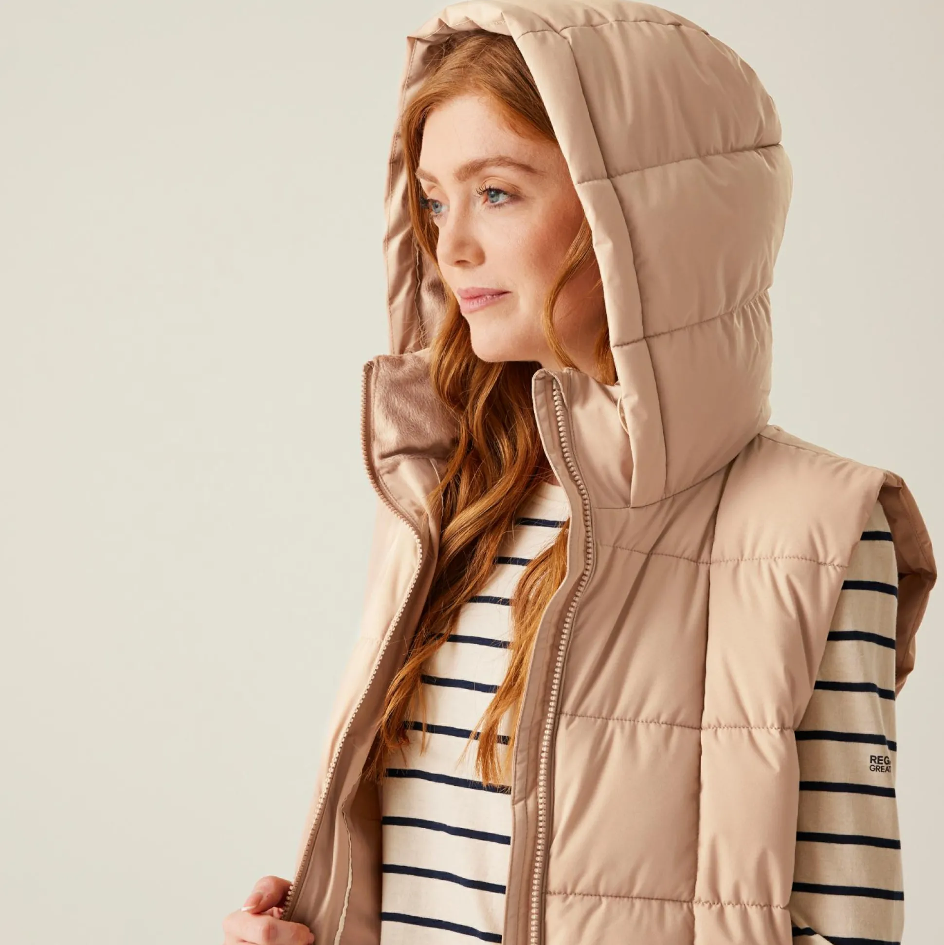 Women's Leandra Longline Gilet | Warm Taupe