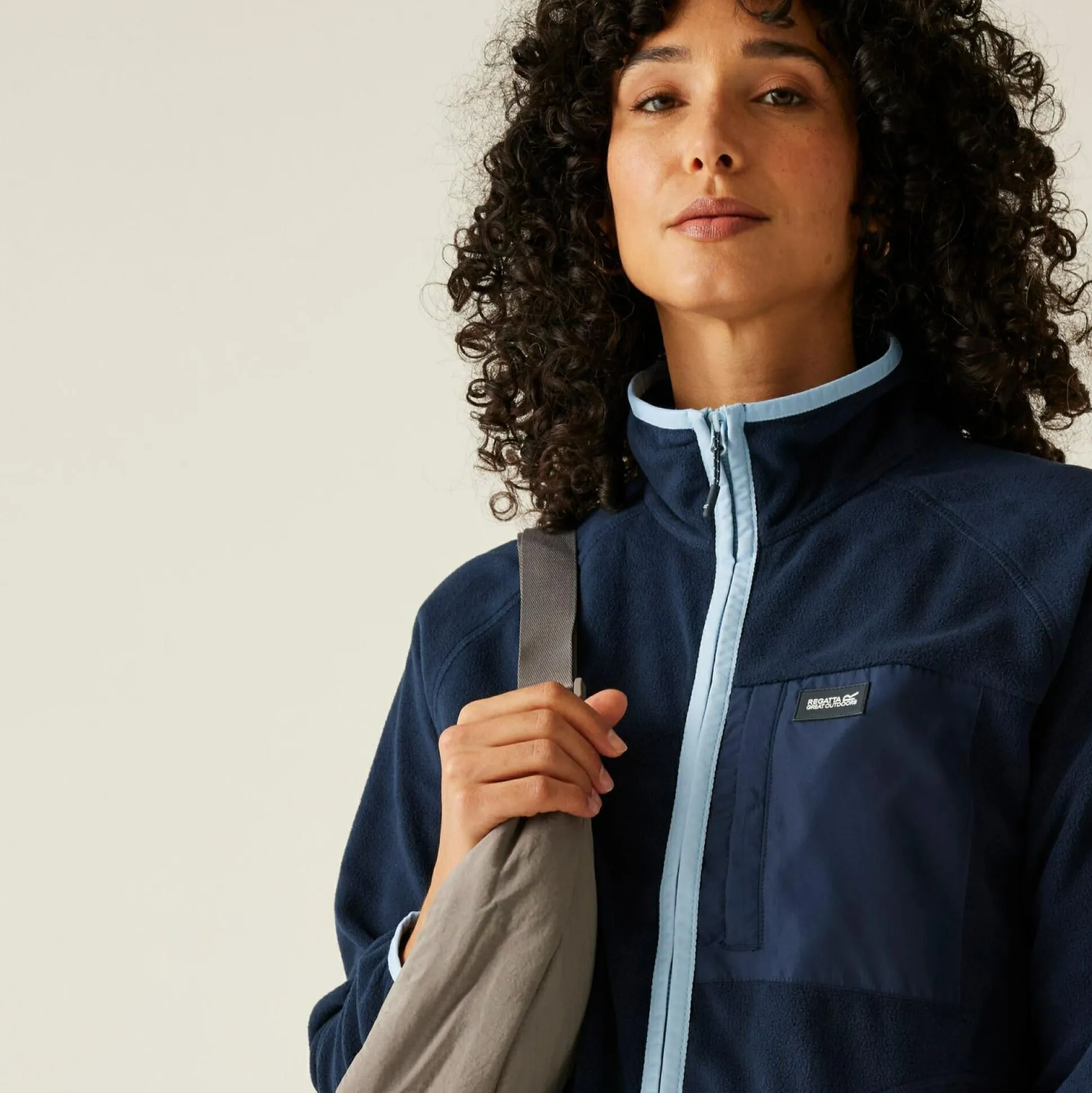 Women's Lilana Full Zip Fleece | Navy Chambray Blue