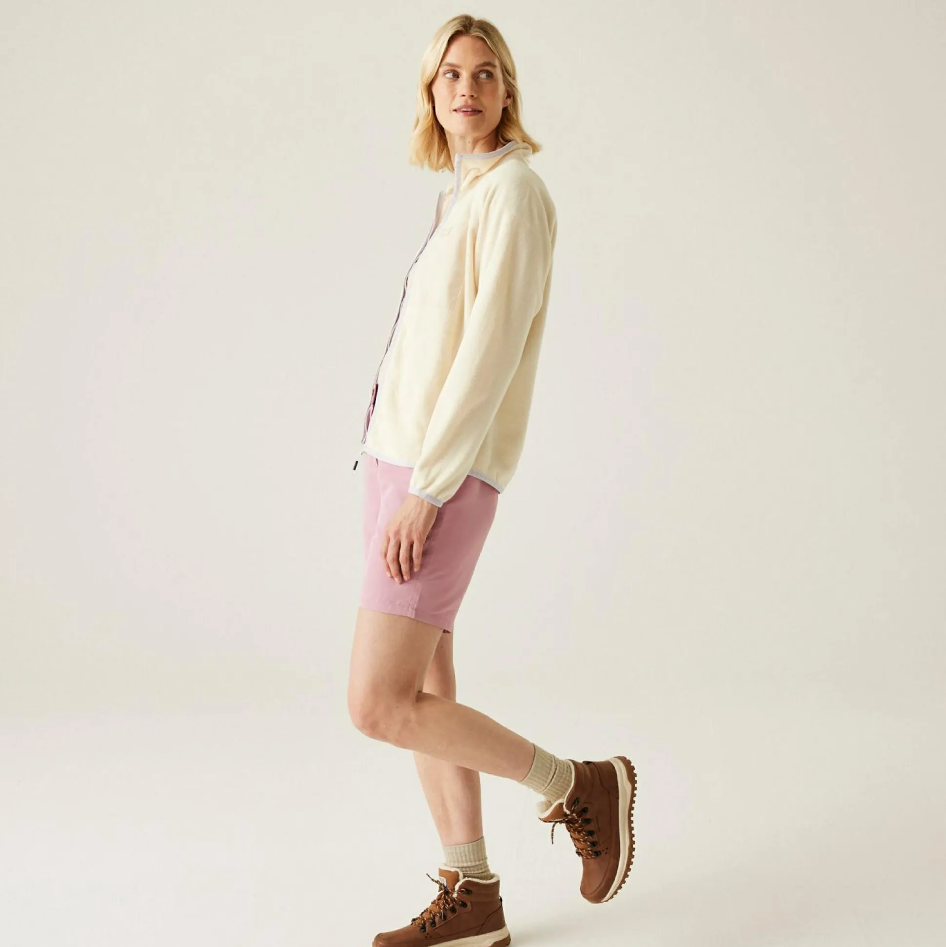 Women's Lilana Full Zip Fleece | Light Vanilla Lilac Thistle