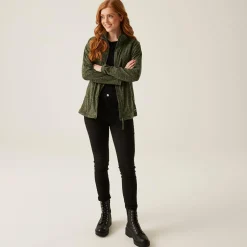 Women's Mayse Full Zip Fleece | Dark Khaki Marl
