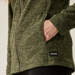 Women's Mayse Full Zip Fleece | Dark Khaki Marl