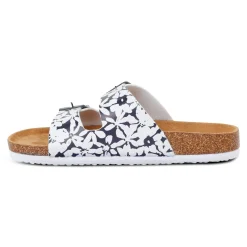 Women's Mia Double Strap Sandals | Navy White Large Floral