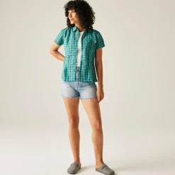 Women's Mindano VIII Short Sleeve Shirt | Exotic Plume Check