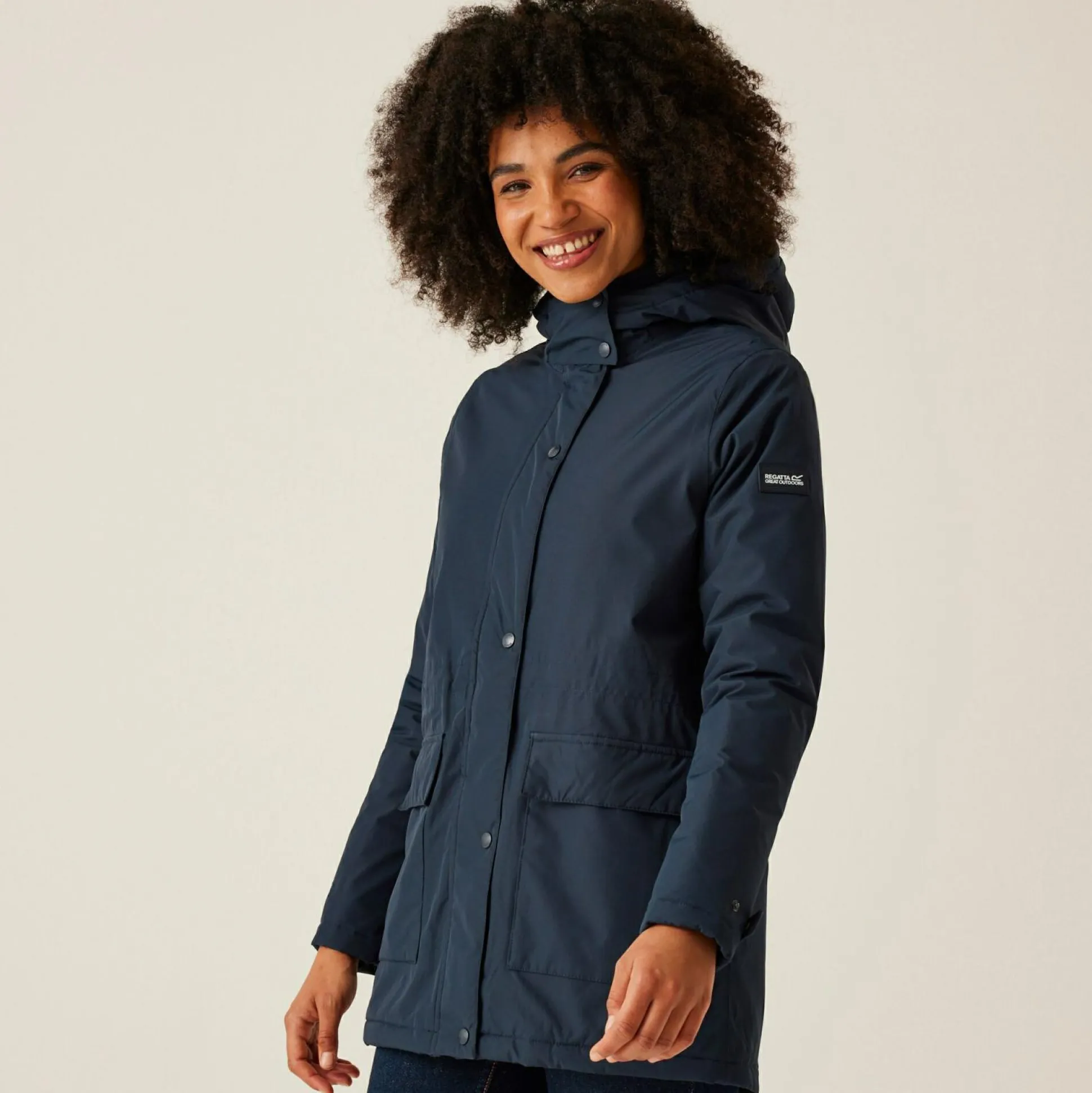 Women's Mireya Waterproof Insulated Jacket | Navy Spot Print