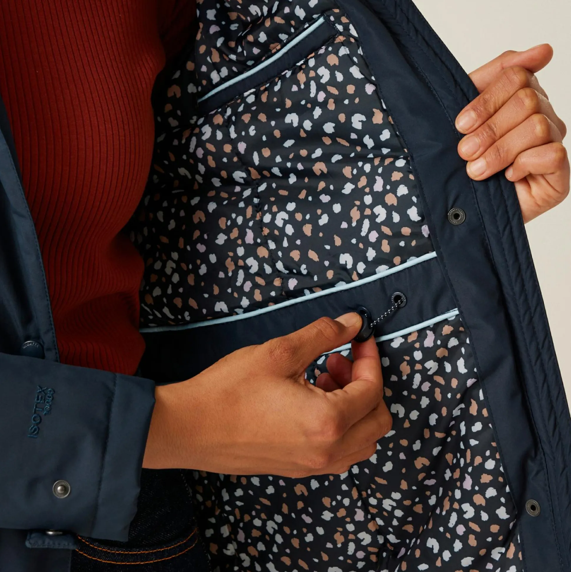 Women's Mireya Waterproof Insulated Jacket | Navy Spot Print