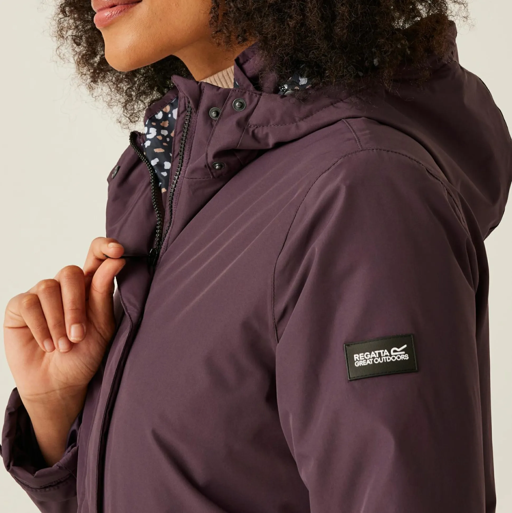 Women's Mireya Waterproof Insulated Jacket | Deep Plum Spot Print