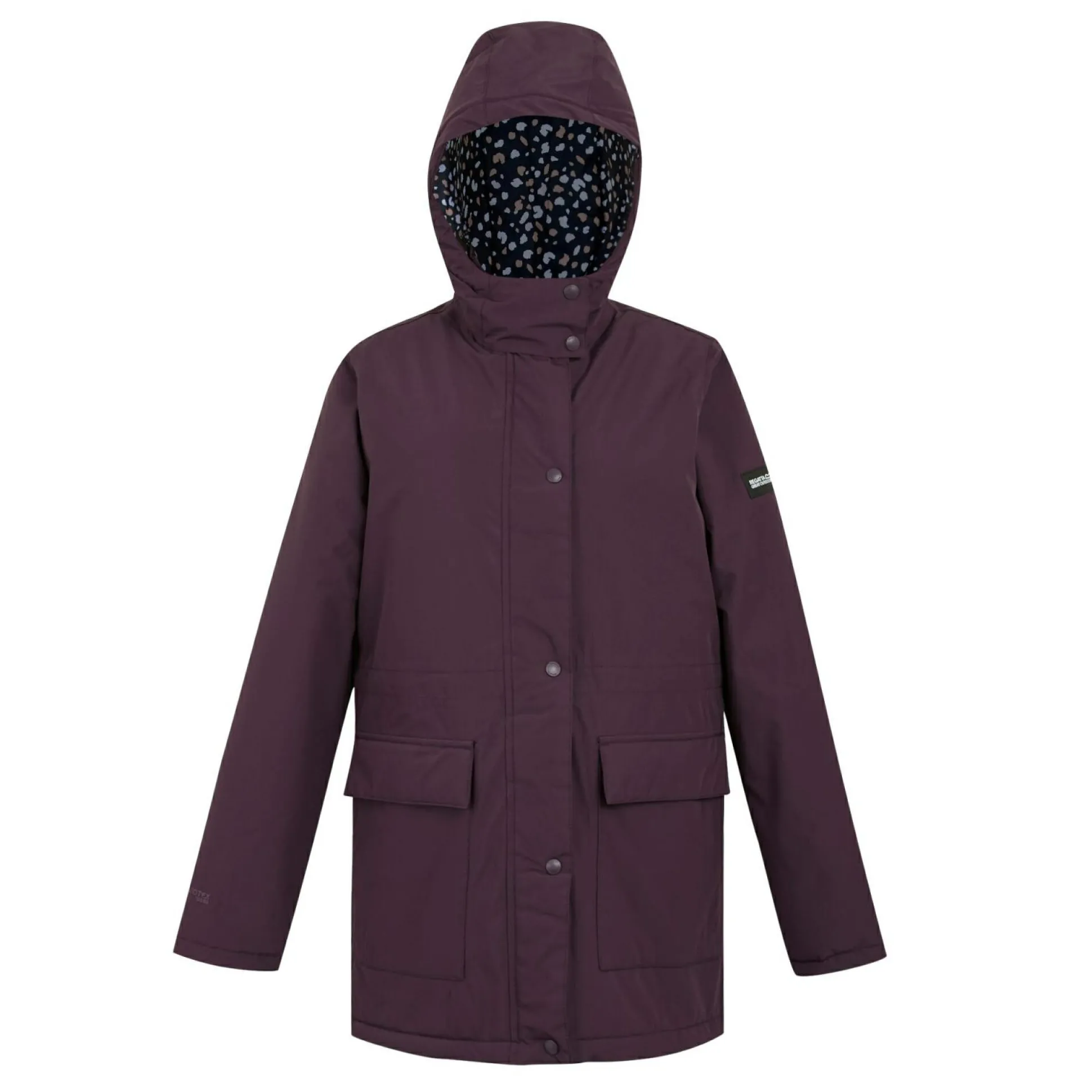 Women's Mireya Waterproof Insulated Jacket | Deep Plum Spot Print