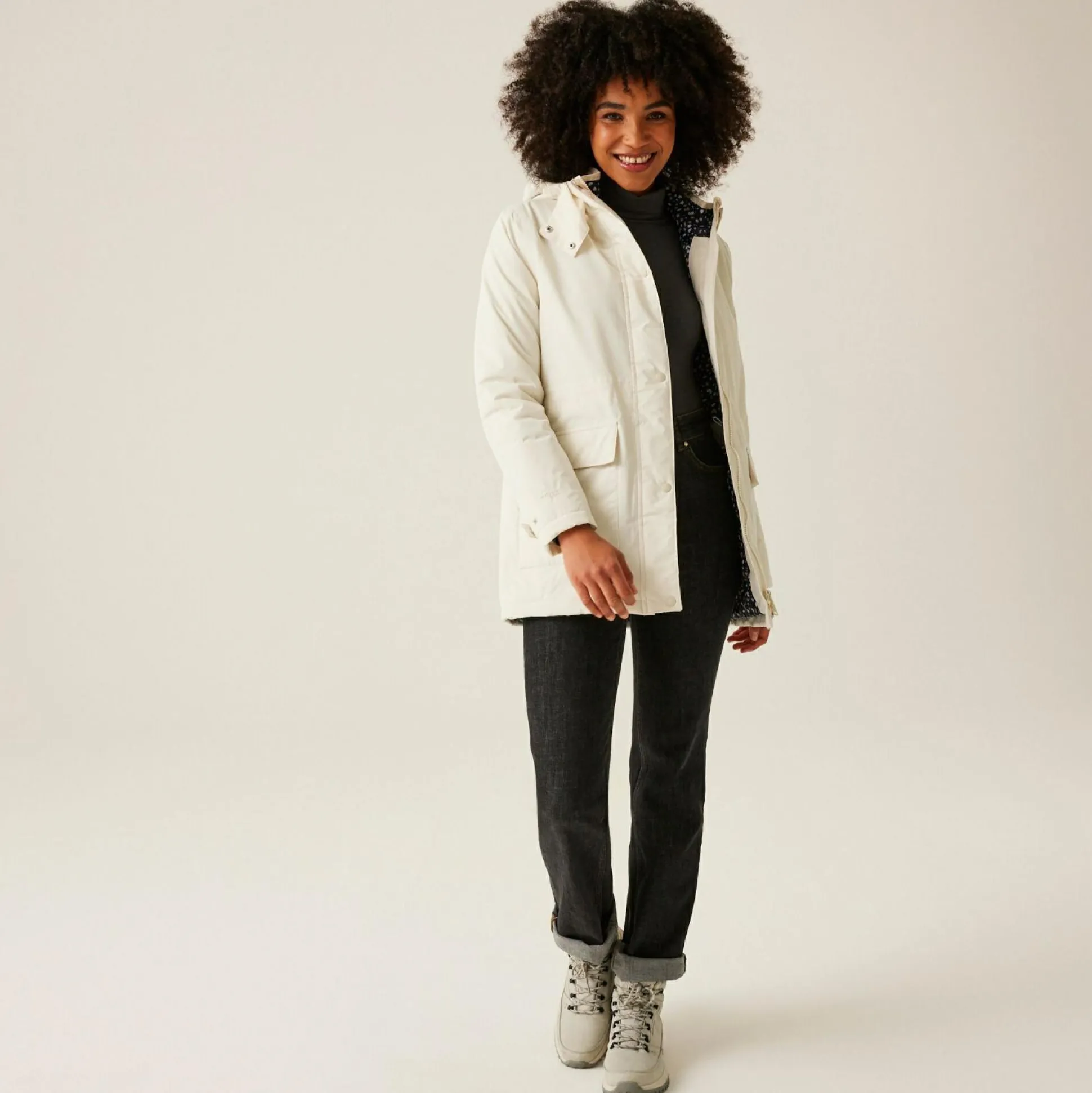 Women's Mireya Waterproof Insulated Jacket | Light Vanilla Spot Print