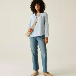 Women's Natine Lightweight Shirt | Chambray Blue Ticking Stripe