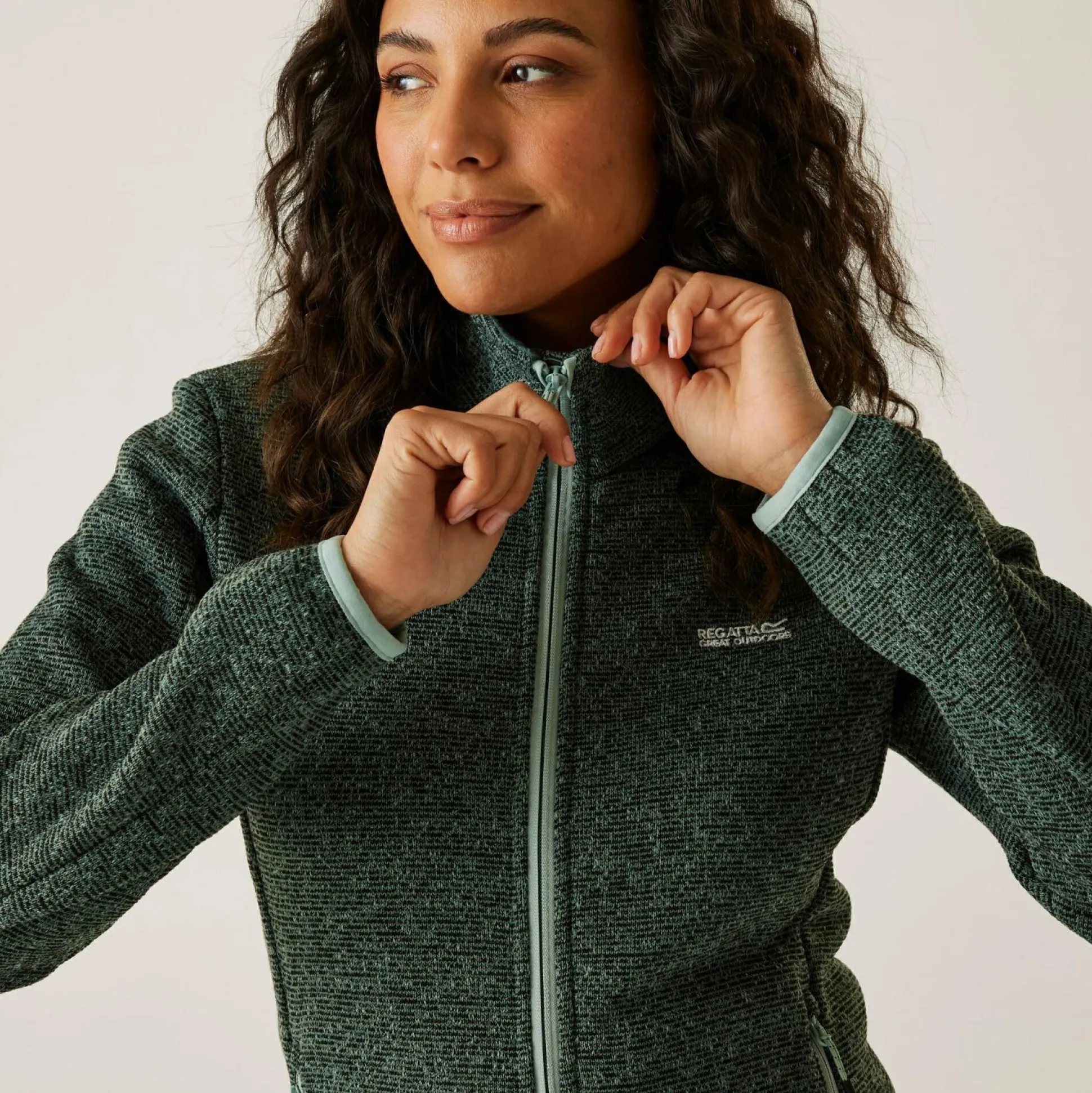 Women's Newhill Full Zip Fleece | Green Haze
