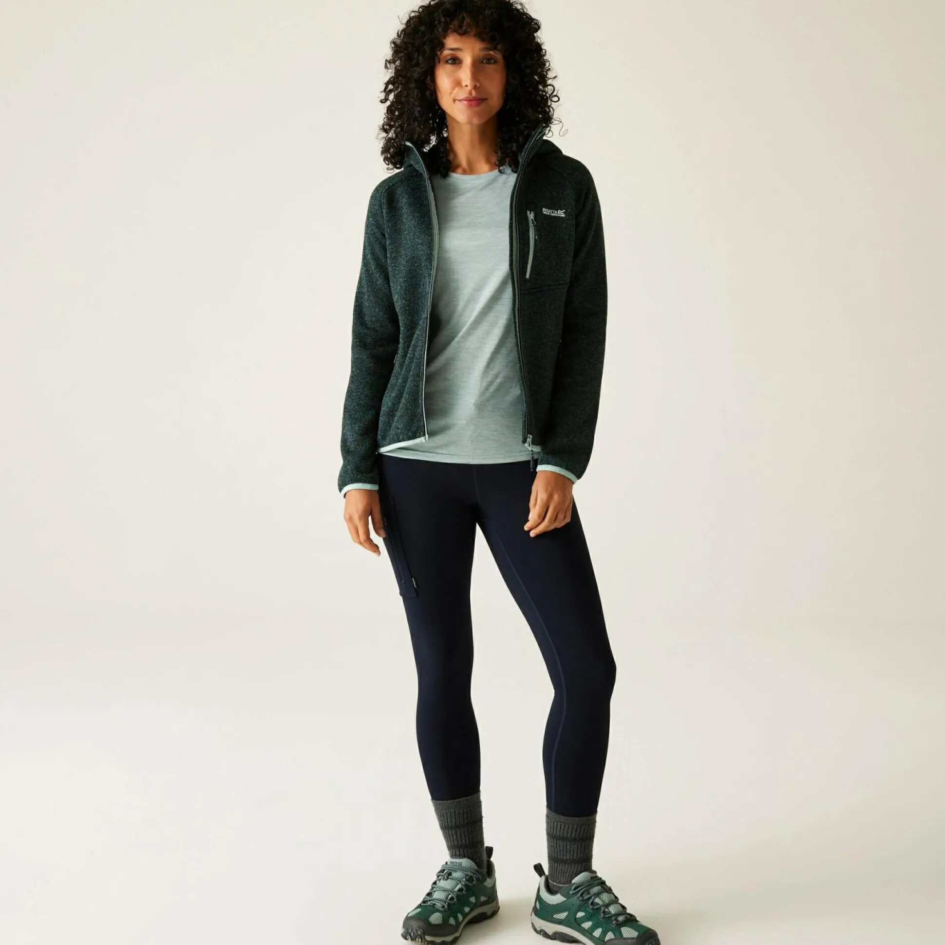Women's Newhill Hooded Full Zip Fleece | Spruce Green