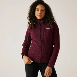 Women's Newhill Hooded Full Zip Fleece | Dark Pimento