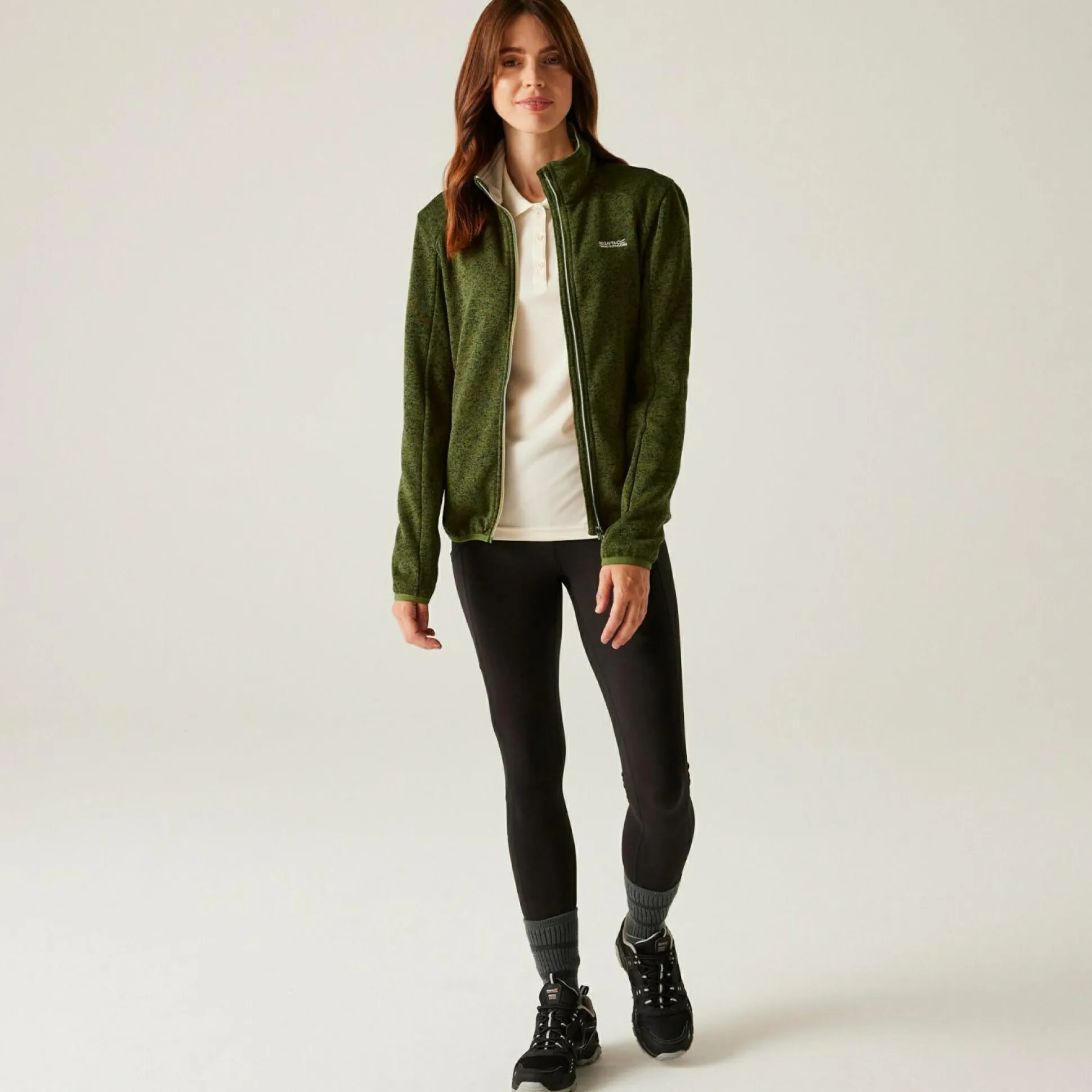 Women's Newhill II Full Zip Fleece | Nephrite Green Light Vanilla
