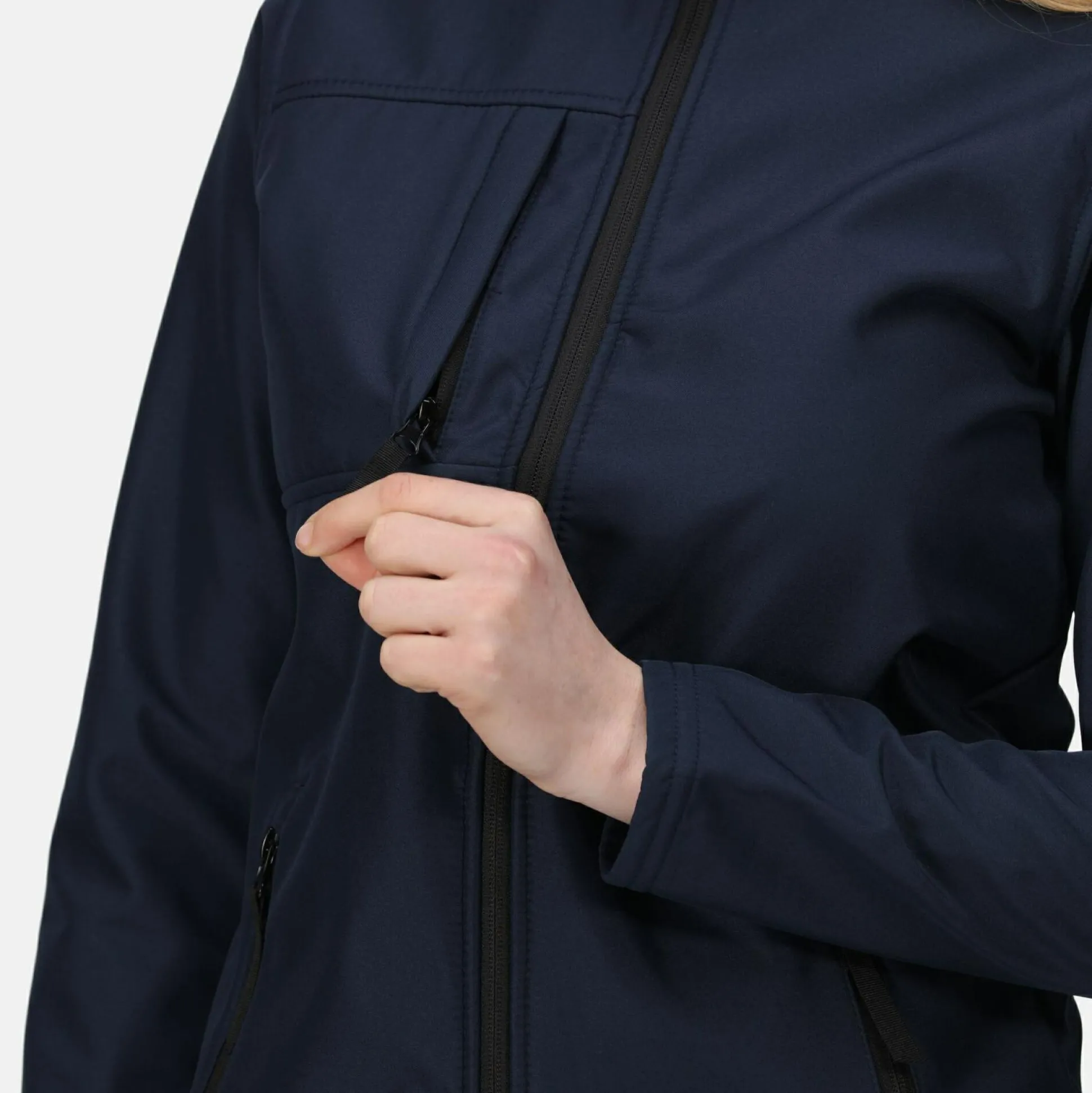 Women's Octagon II Printable 3 Layer Membrane Softshell Jacket | Navy Seal Grey