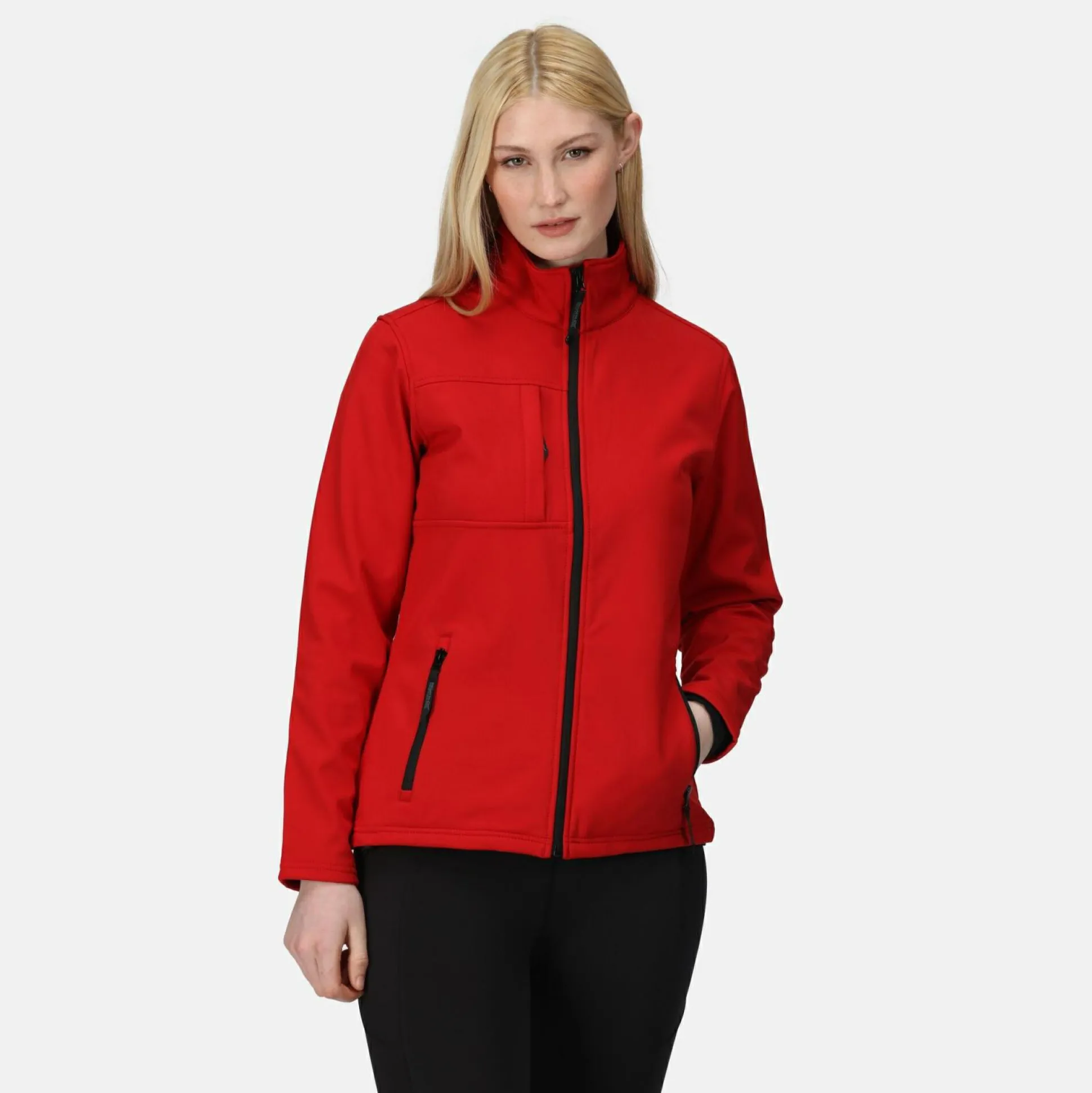 Women's Octagon II Printable 3 Layer Membrane Softshell Jacket | Classic Red Black