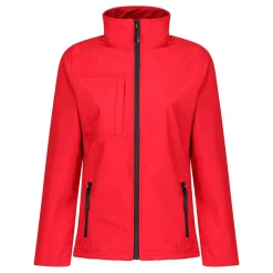 Women's Octagon II Printable 3 Layer Membrane Softshell Jacket | Classic Red Black