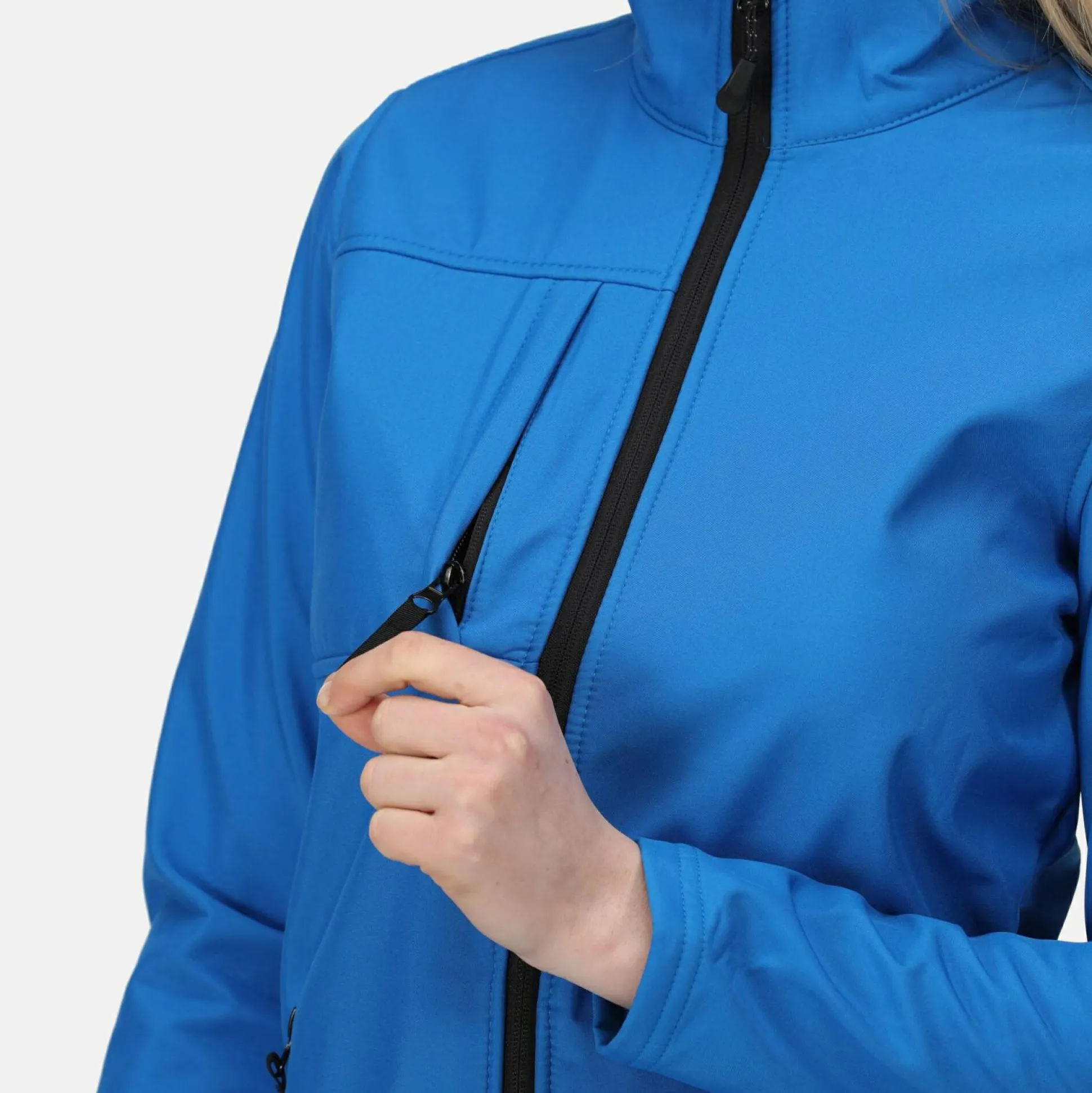 Women's Octagon II Printable 3 Layer Membrane Softshell Jacket | Oxford Blue Black