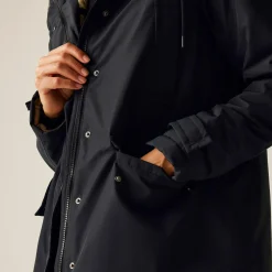 Women's Orla Kiely Long Length Waterproof Jacket | Black