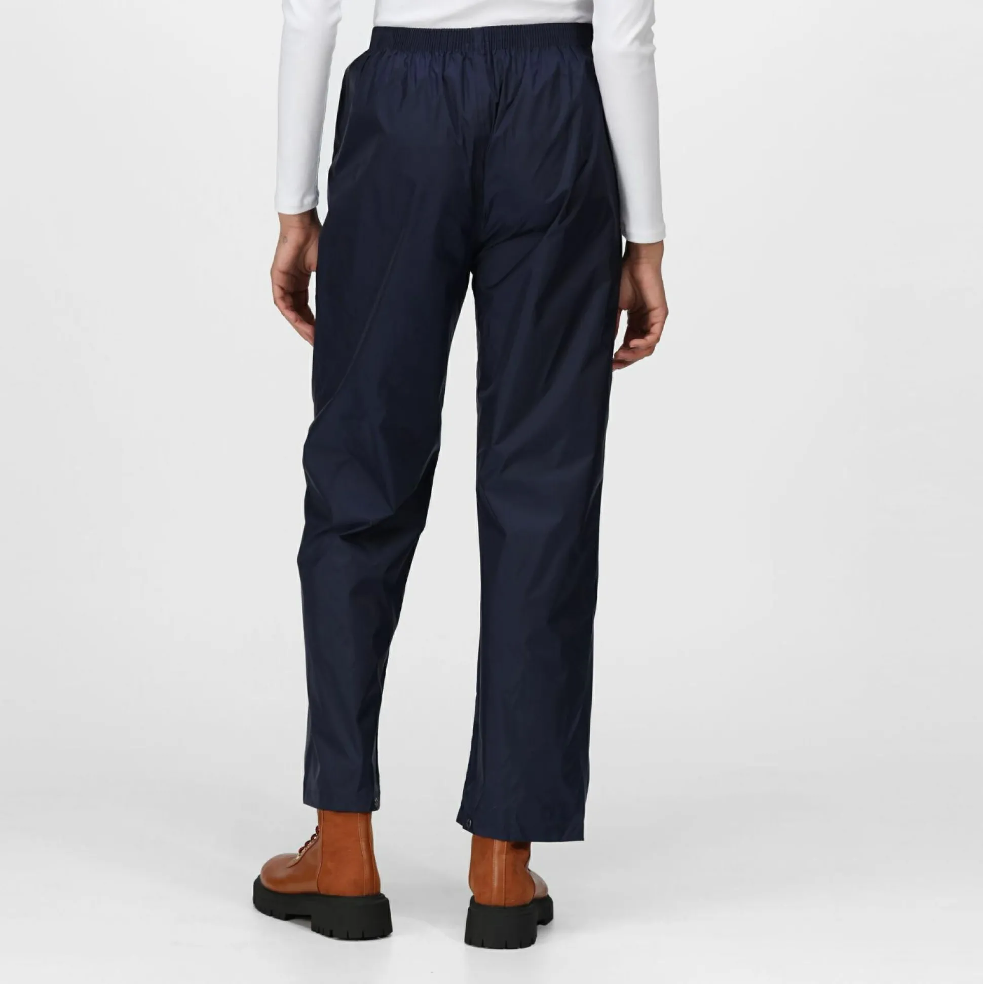 Womens Packaway Waterproof Trousers | Navy
