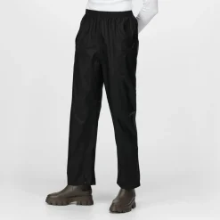 Womens Packaway Waterproof Trousers | Black