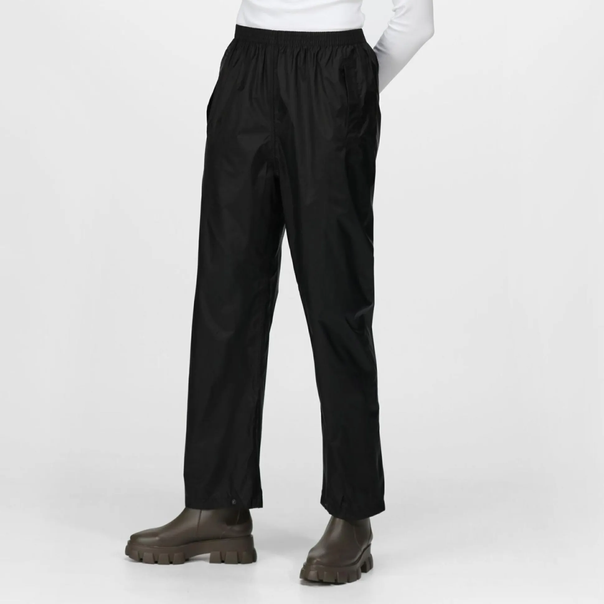 Womens Packaway Waterproof Trousers | Black