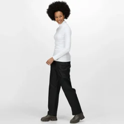Womens Packaway Waterproof Trousers | Black