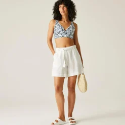 Women's Paloma Bikini Top | Navy White Large Floral