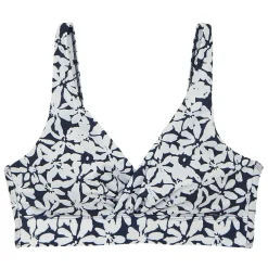 Women's Paloma Bikini Top | Navy White Large Floral