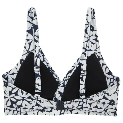 Women's Paloma Bikini Top | Navy White Large Floral