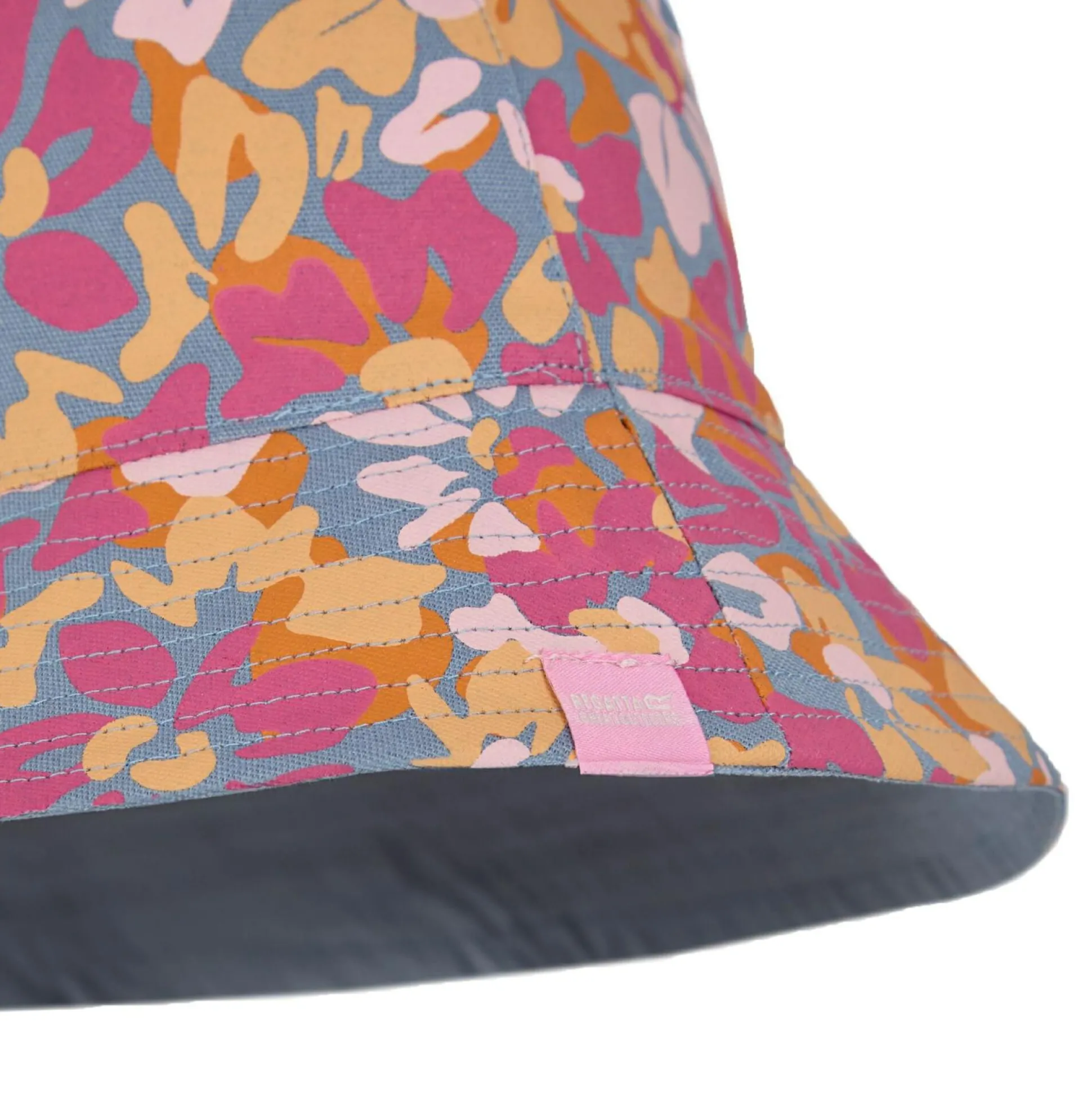 Women's Reversible Bucket Hat | Summer Floral Print Chambray Blue
