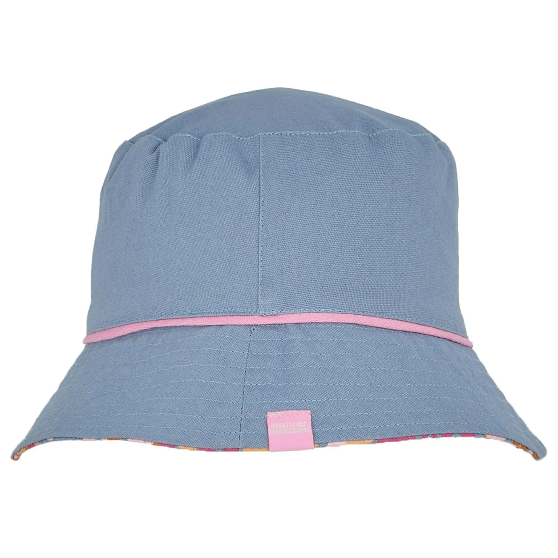 Women's Reversible Bucket Hat | Summer Floral Print Chambray Blue