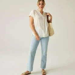 Women's Rianne V Neck Shirt | Light Vanilla