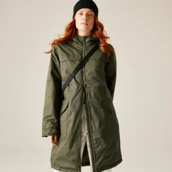 Women's Romine II Waterproof Parka Jacket | Dark Khaki Black
