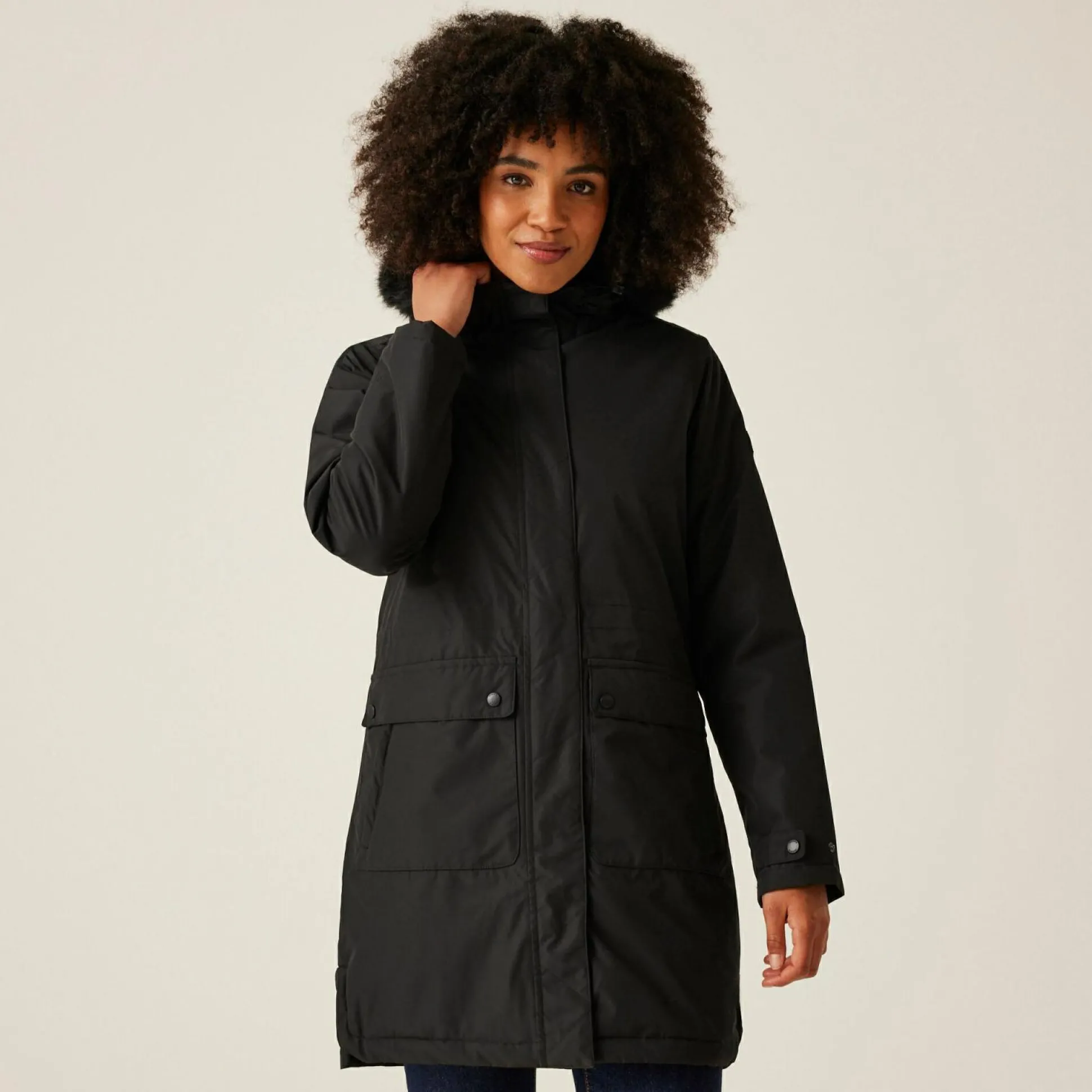 Women's Sabinka II Fur Trim Parka Jacket | Black