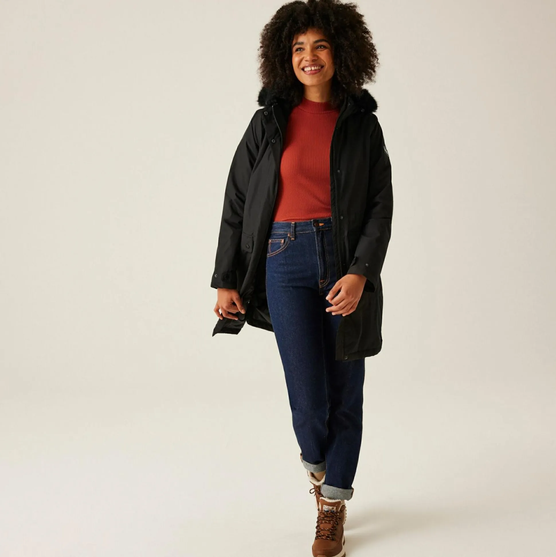 Women's Sabinka II Fur Trim Parka Jacket | Black